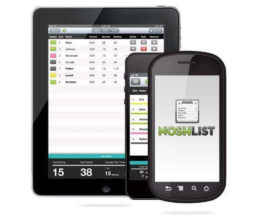 NoshList mobile apps